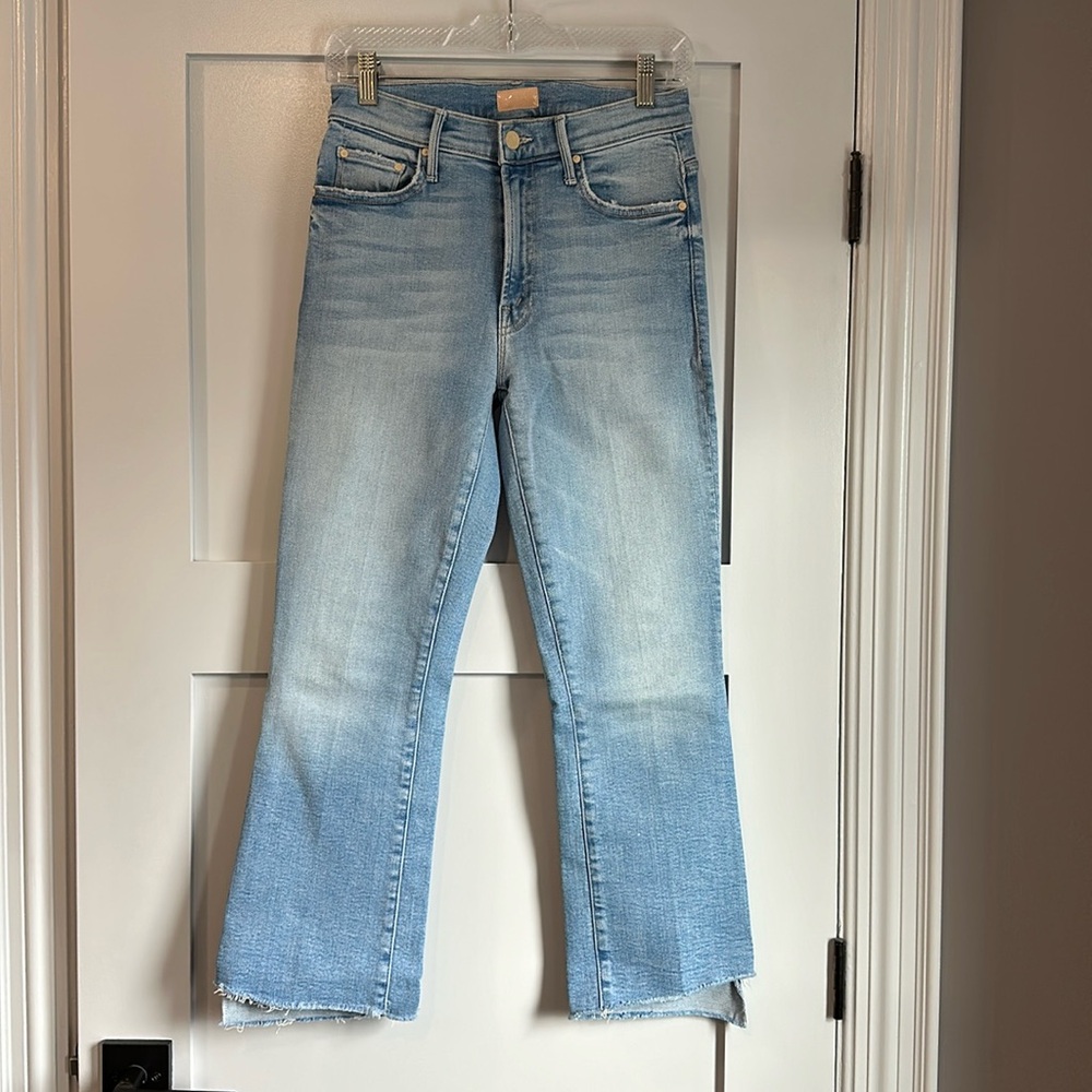 MOTHER Light Blue Ankle & Cropped Jeans - Picture 1 of 4